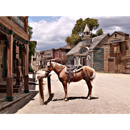 The Cowboy Town Of Tabernas-Almeria - Full Round Drill Diamond Painting 40*30CM