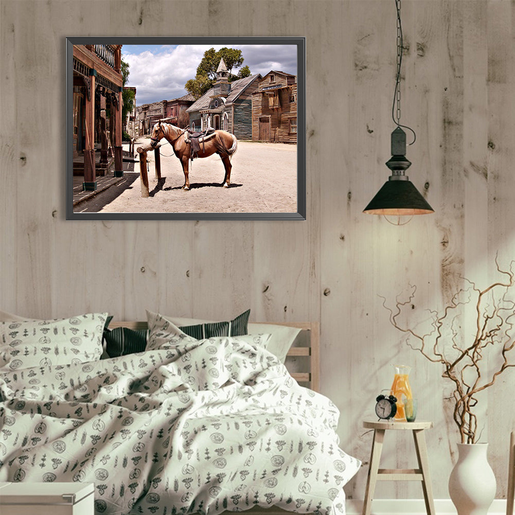 The Cowboy Town Of Tabernas-Almeria - Full Round Drill Diamond Painting 40*30CM