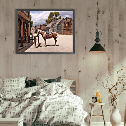 The Cowboy Town Of Tabernas-Almeria - Full Round Drill Diamond Painting 40*30CM