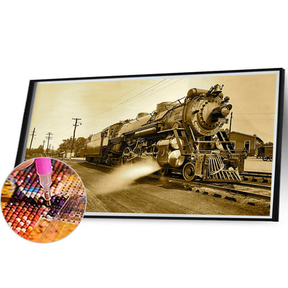 Train Locomotive - Full Round Drill Diamond Painting 50*30CM
