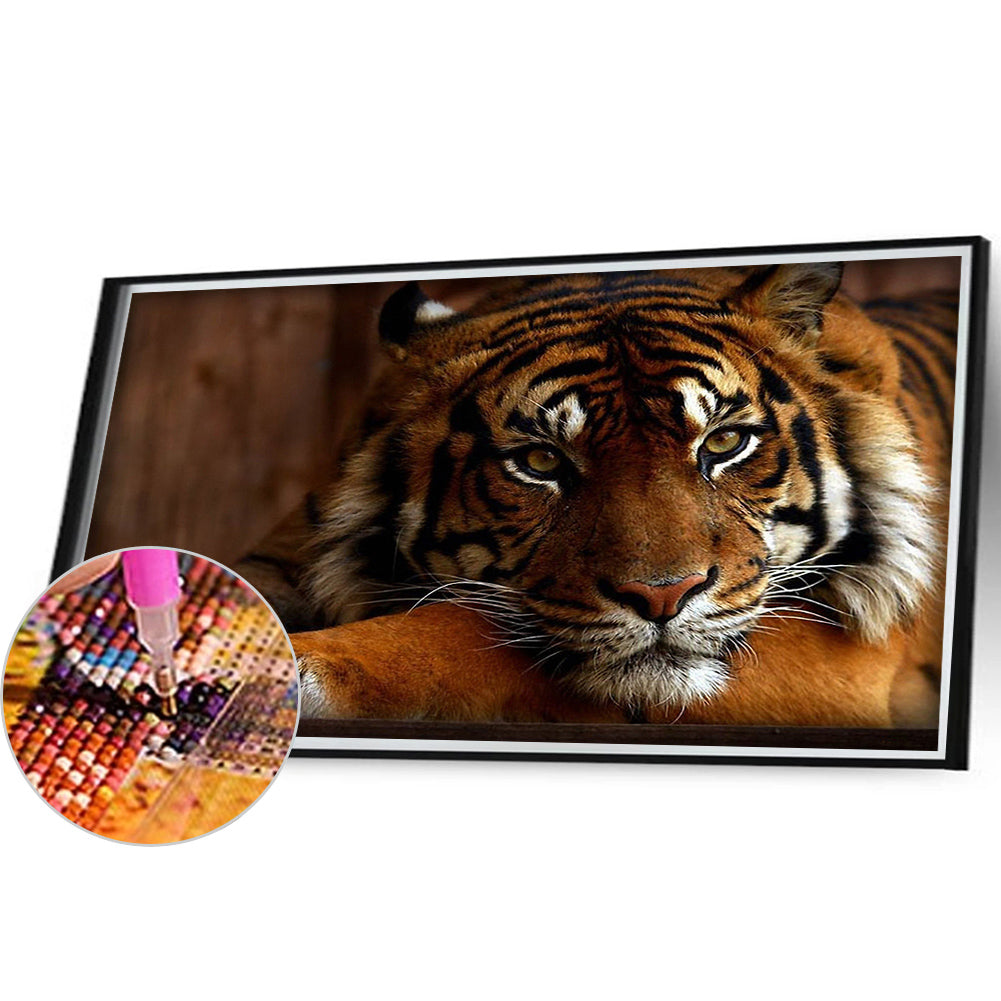 Tiger - Full Round Drill Diamond Painting 50*30CM