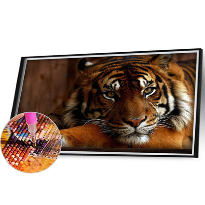 Tiger - Full Round Drill Diamond Painting 50*30CM