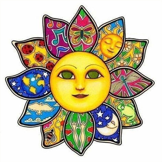 Flower Of The Sun - Full AB Round Drill Diamond Painting 40*40CM