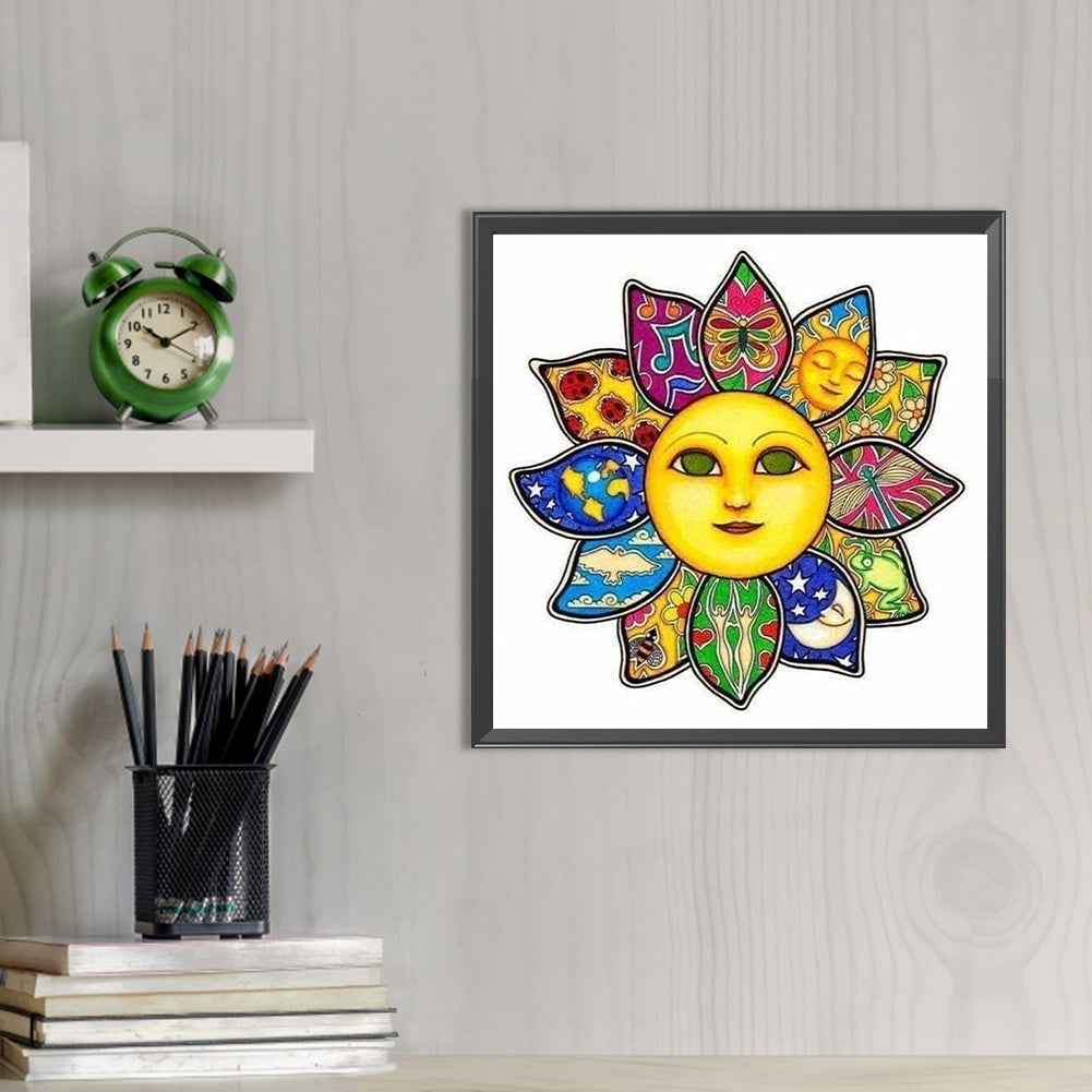 Flower Of The Sun - Full AB Round Drill Diamond Painting 40*40CM