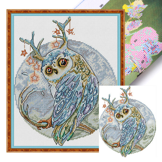 Owl Sixteen - 14CT Stamped Cross Stitch 27*32CM(Joy Sunday)