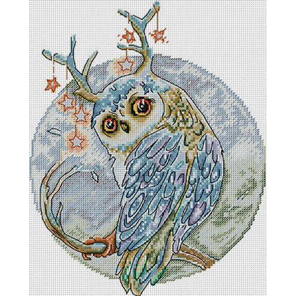 Owl Sixteen - 14CT Stamped Cross Stitch 27*32CM(Joy Sunday)