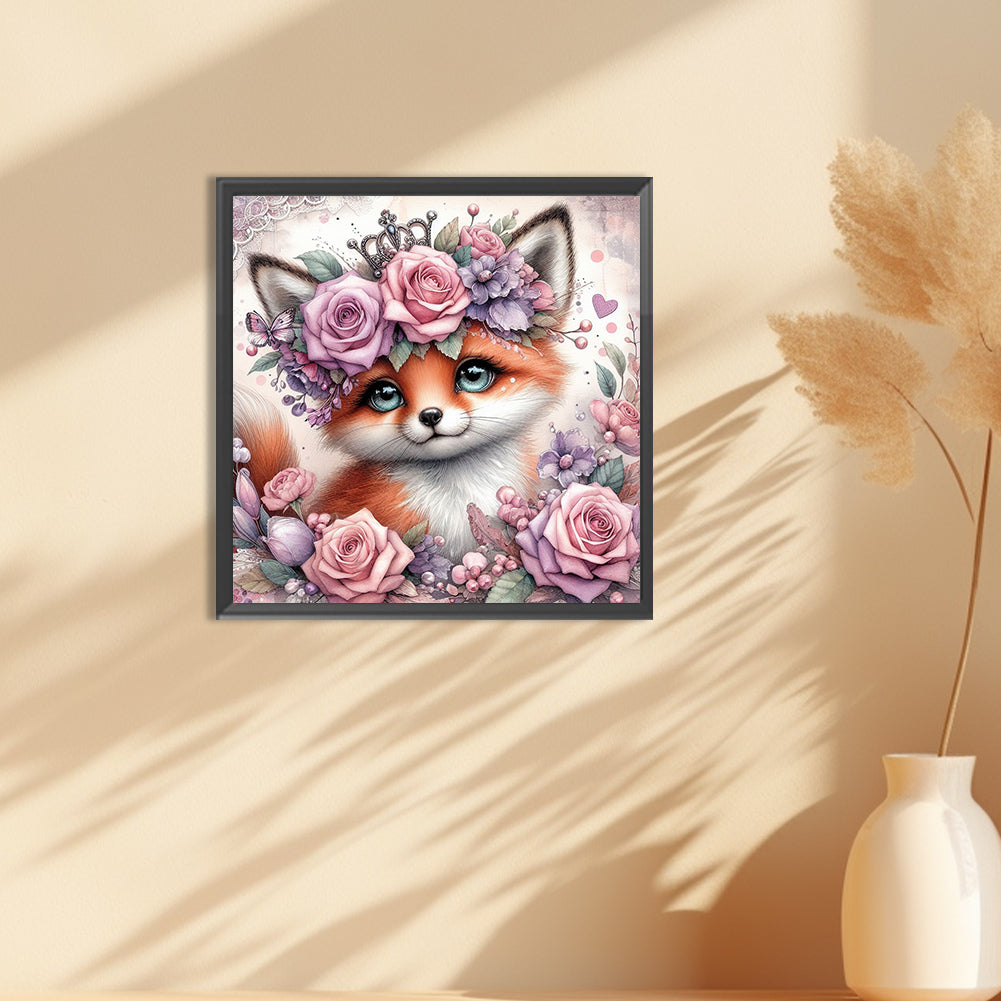 Rose Fox - Full Round Drill Diamond Painting 30*30CM