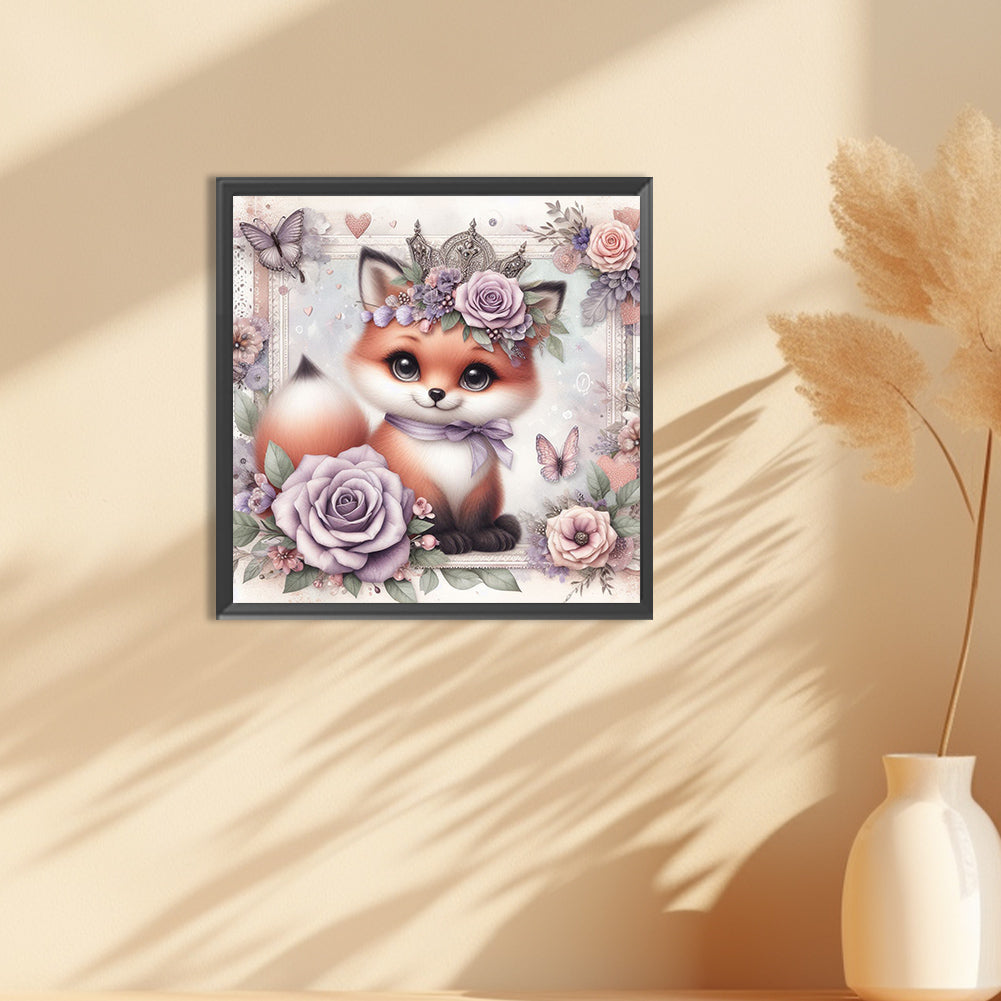 Rose Fox - Full Round Drill Diamond Painting 30*30CM