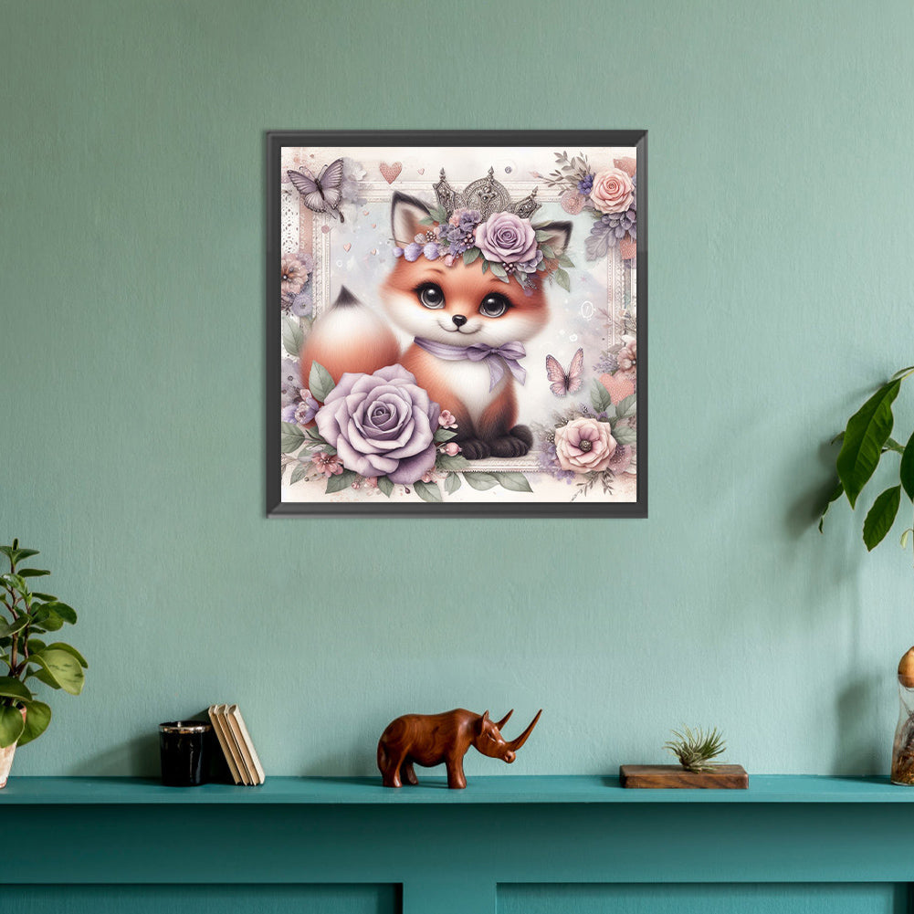 Rose Fox - Full Round Drill Diamond Painting 30*30CM