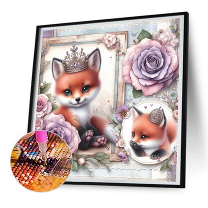 Rose Fox - Full Round Drill Diamond Painting 30*30CM