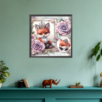 Rose Fox - Full Round Drill Diamond Painting 30*30CM