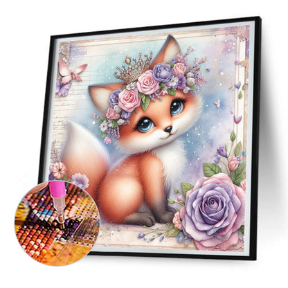 Rose Fox - Full Round Drill Diamond Painting 30*30CM