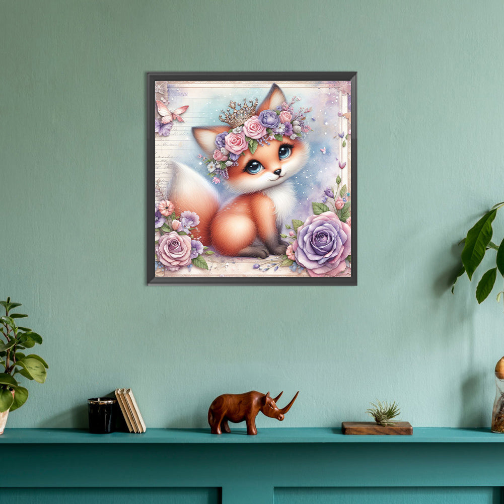 Rose Fox - Full Round Drill Diamond Painting 30*30CM