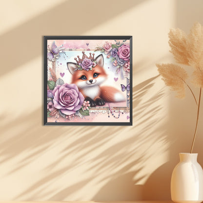 Rose Fox - Full Round Drill Diamond Painting 30*30CM