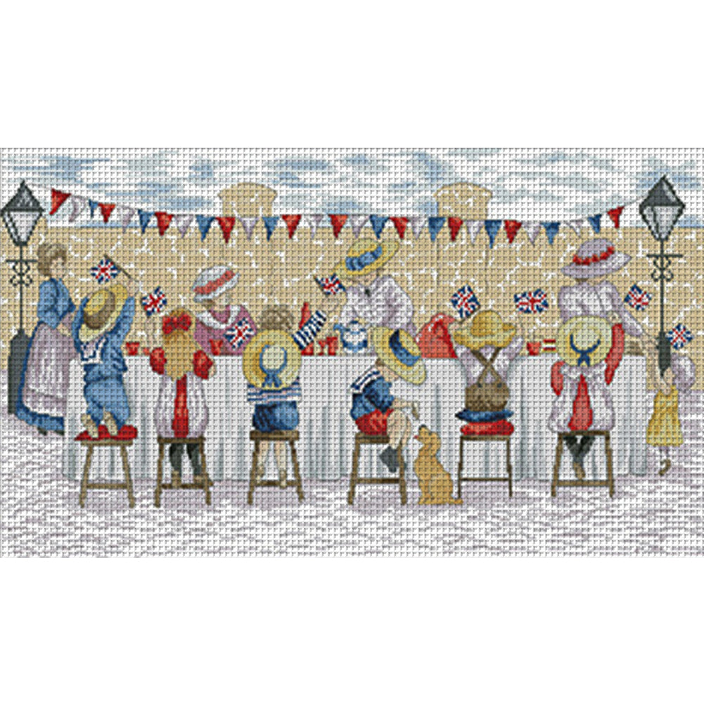 Birthday Party - 14CT Stamped Cross Stitch 60*35CM(Joy Sunday)