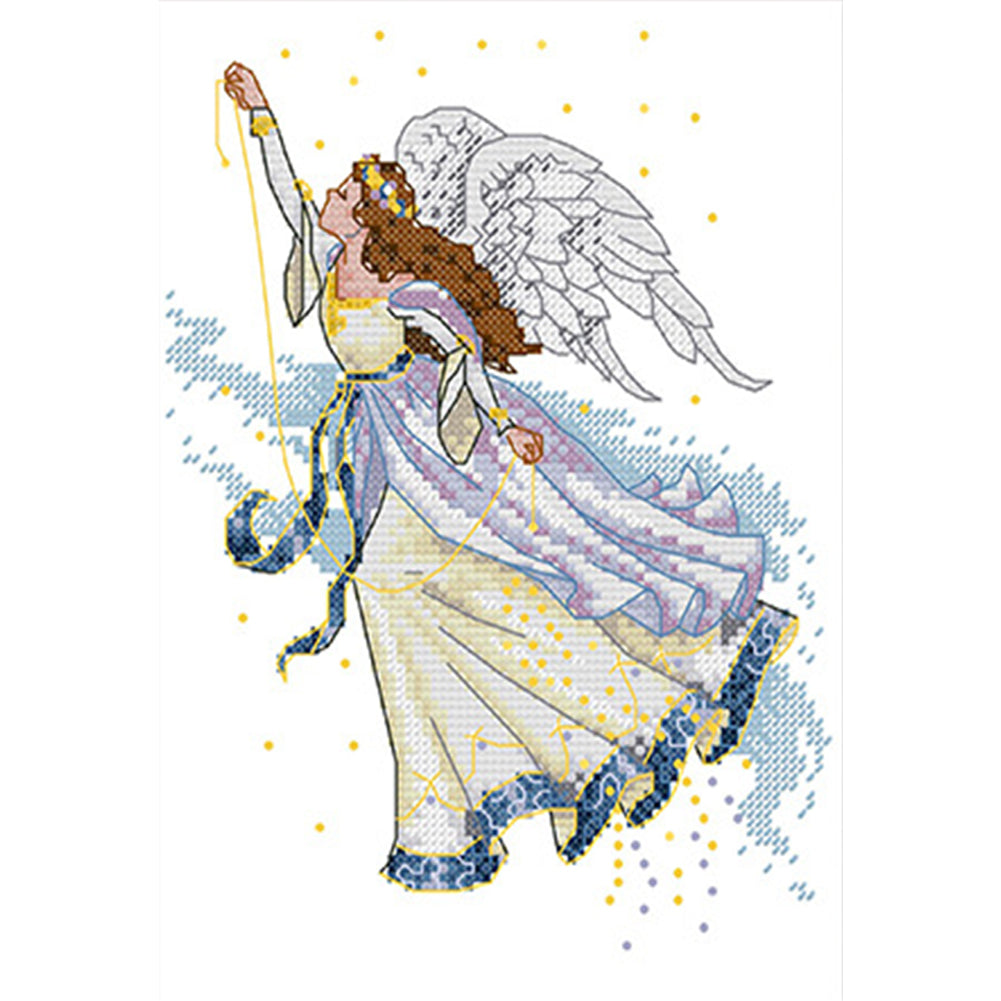 Butterfly Fairy Fifteen - 14CT Stamped Cross Stitch 19*27CM(Joy Sunday)