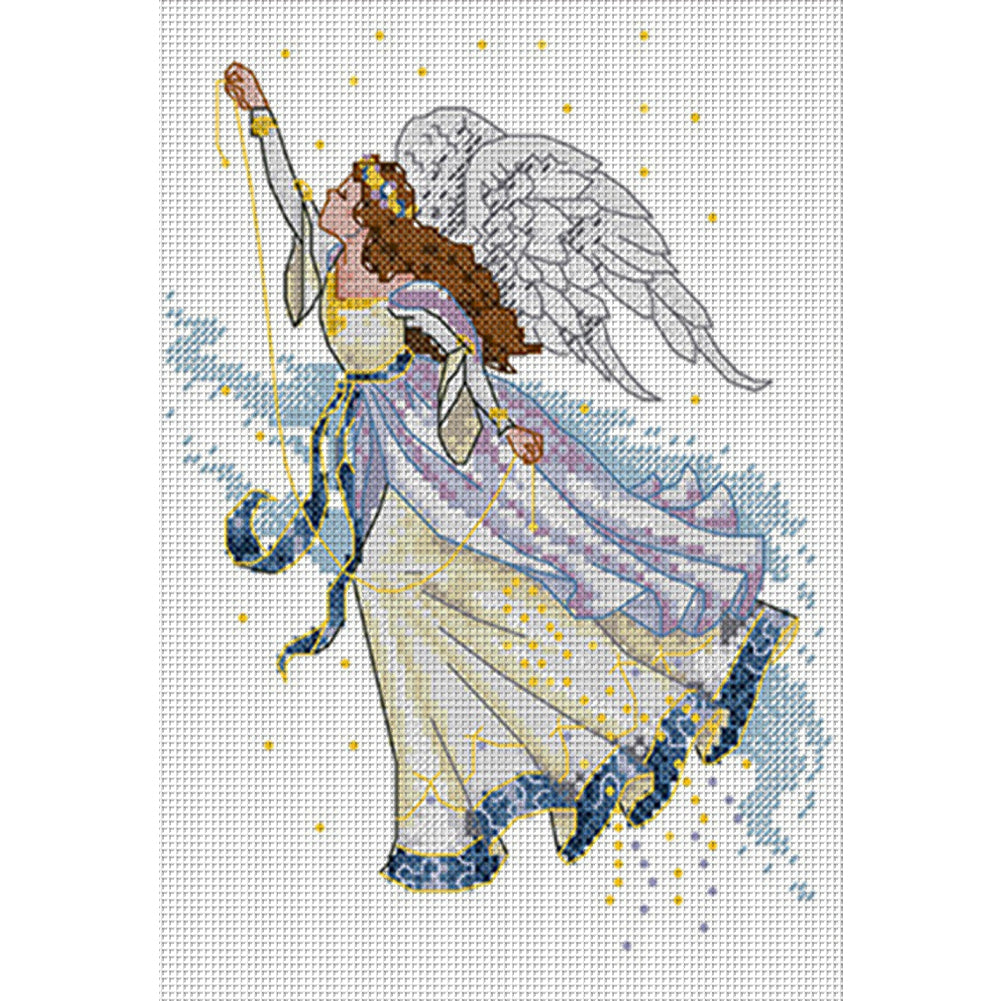 Butterfly Fairy Fifteen - 14CT Stamped Cross Stitch 19*27CM(Joy Sunday)