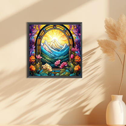 Glass Painting Scenery - Full Round Drill Diamond Painting 30*30CM