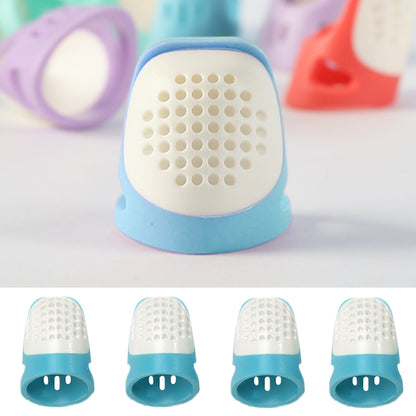 Sewing Thimble Finger Protector DIY Sewing Tool for Needlework (Blue Small)