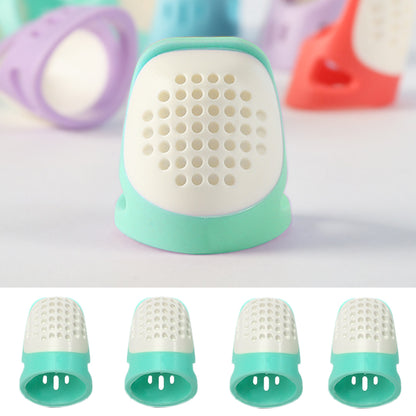 Sewing Thimble Finger Protector DIY Sewing Tool for Needlework (Green Small)