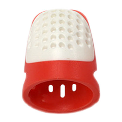 Sewing Thimble Finger Protector DIY Sewing Tool for Needlework (Red Large)