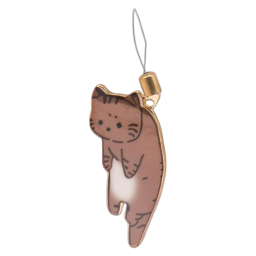 Cute Cat Magnetic Needle Holder Threader Household Magnetic Pin Holder (Brown)