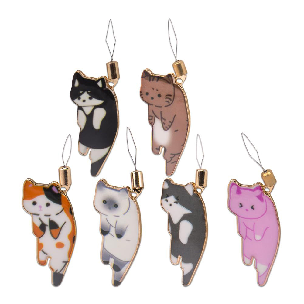 Cute Cat Magnetic Needle Holder Threader Household Magnetic Pin Holder (6 Pcs)