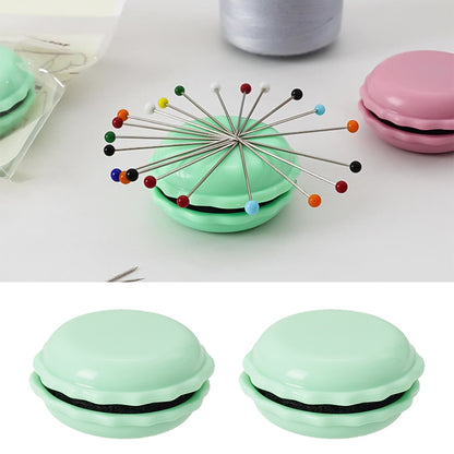 Macaron Magnetic Needle Holder Household DIY Sewing Simple Pin Holder (Green)