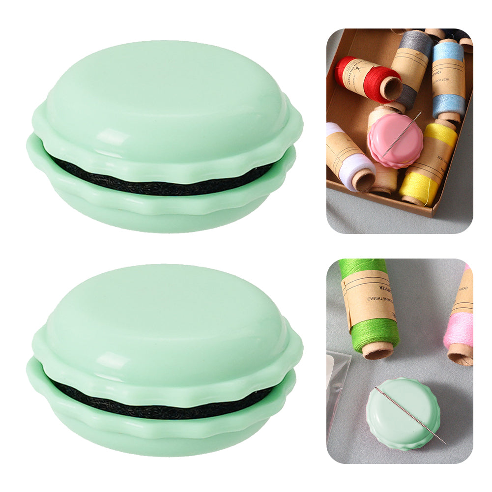 Macaron Magnetic Needle Holder Household DIY Sewing Simple Pin Holder (Green)