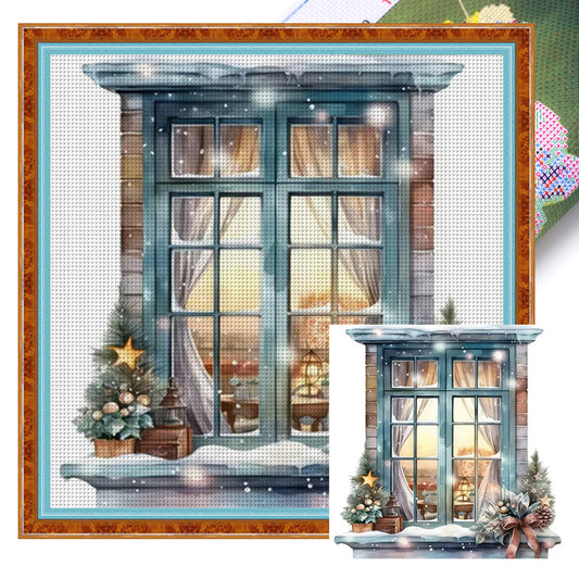 Winter Windows - 11CT Stamped Cross Stitch 50*50CM