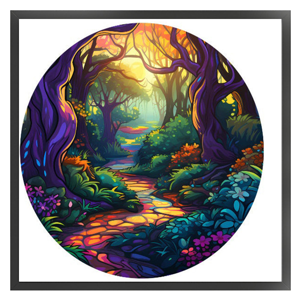 Forest Path - 16CT Stamped Cross Stitch 40*40CM