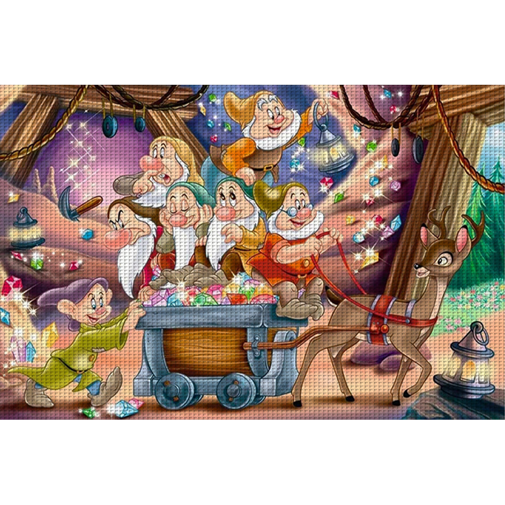 Seven Dwarfs - 11CT Stamped Cross Stitch 70*50CM