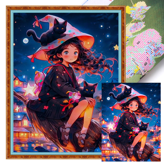 Witch - 11CT Stamped Cross Stitch 45*60CM