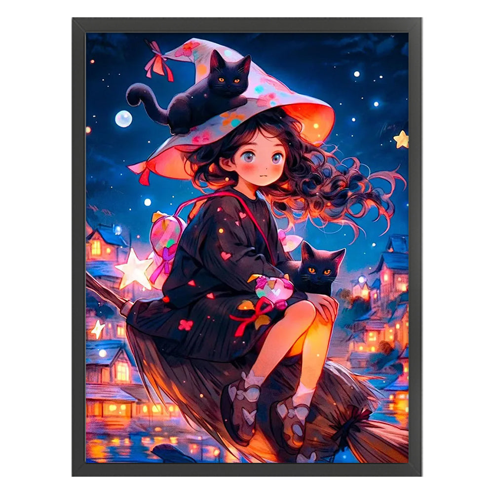 Witch - 11CT Stamped Cross Stitch 45*60CM