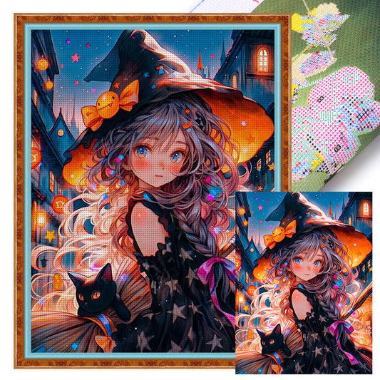 Witch - 11CT Stamped Cross Stitch 45*60CM