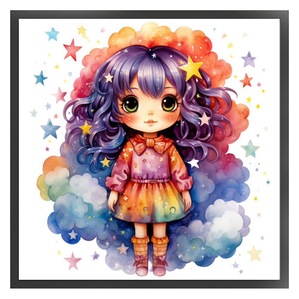 Girl - 14CT Stamped Cross Stitch 40*40CM