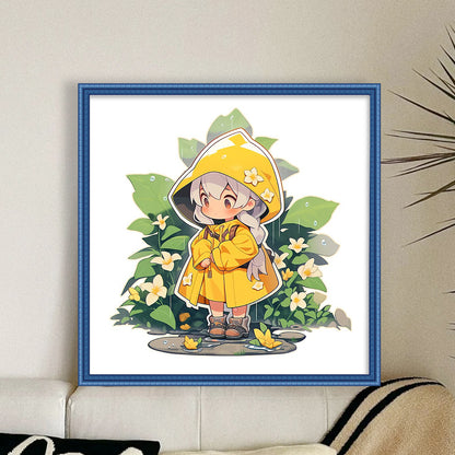 Girl - 14CT Stamped Cross Stitch 40*40CM