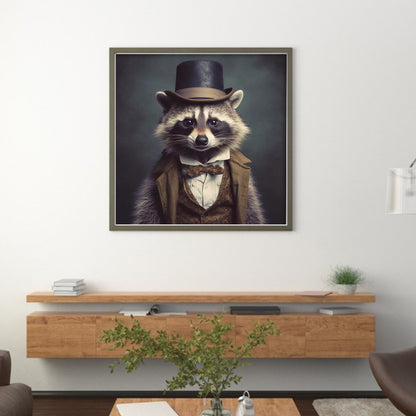 Raccoon Wearing A Gift - 11CT Stamped Cross Stitch 40*40CM