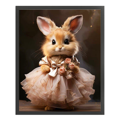 Rabbit In Skirt - 11CT Stamped Cross Stitch 40*50CM