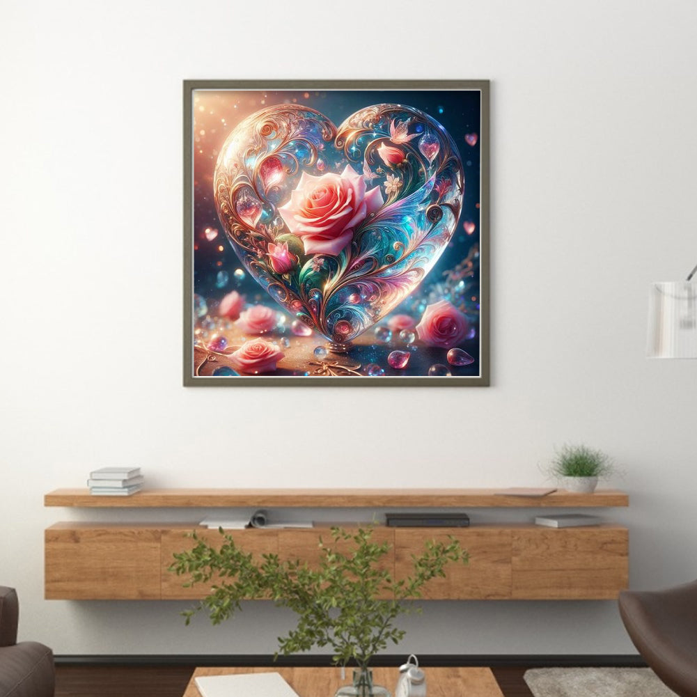 Love Rose Landscape - 11CT Stamped Cross Stitch 50*50CM