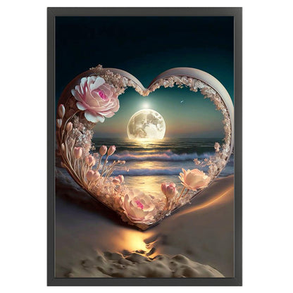 Love Rose Landscape - 11CT Stamped Cross Stitch 40*60CM