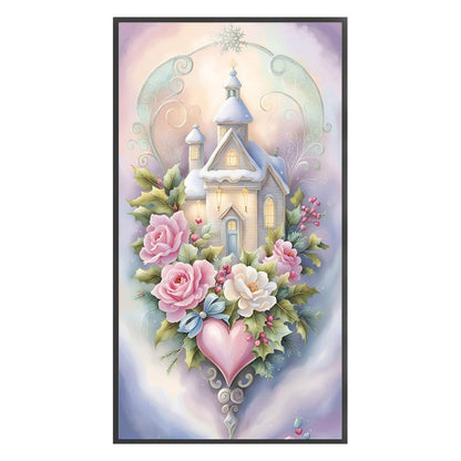 Love Rose Landscape - 11CT Stamped Cross Stitch 40*70CM