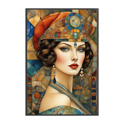 Retro Lady Woman - 11CT Stamped Cross Stitch 50*75CM