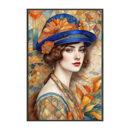 Retro Lady Woman - 11CT Stamped Cross Stitch 50*75CM