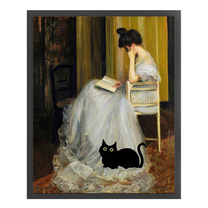 Black Cat - 11CT Stamped Cross Stitch 40*50CM