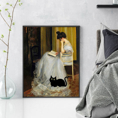 Black Cat - 11CT Stamped Cross Stitch 40*50CM