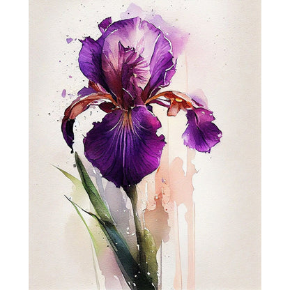 Iris - 11CT Stamped Cross Stitch 40*50CM