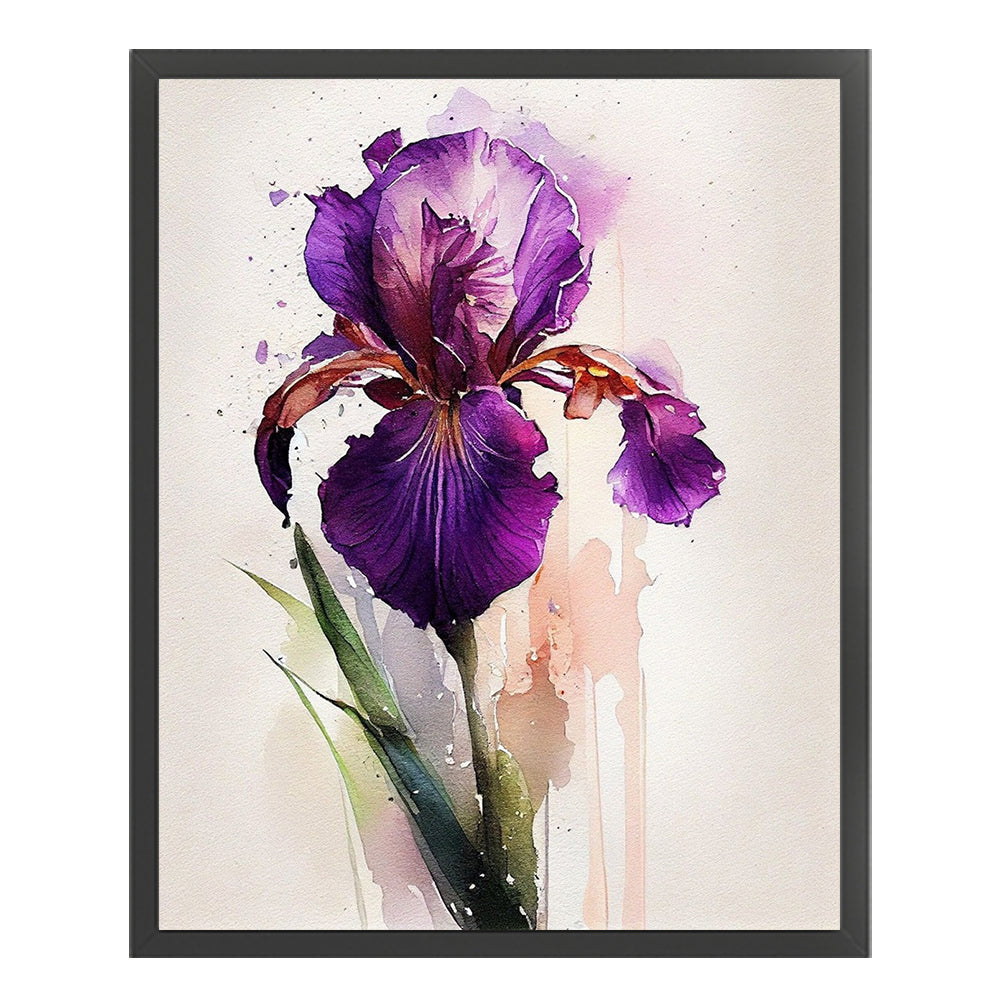 Iris - 11CT Stamped Cross Stitch 40*50CM