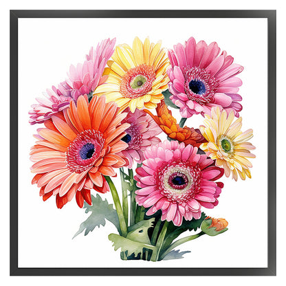 Gerbera - 11CT Stamped Cross Stitch 40*40CM