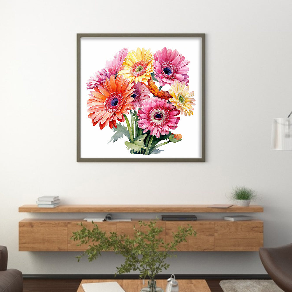 Gerbera - 11CT Stamped Cross Stitch 40*40CM